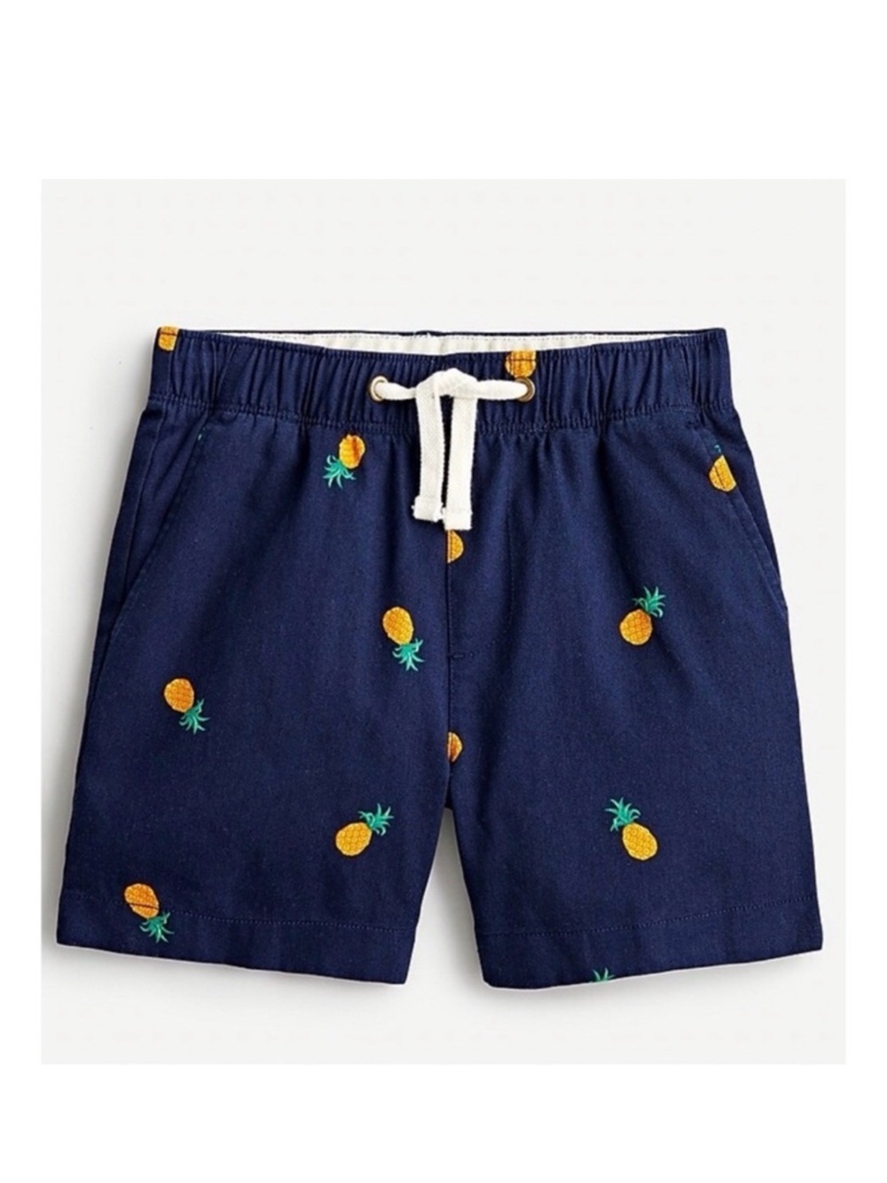 J. Crew Crewcuts Boys' Dock Short in Navy Pineapple Size 14 NWT